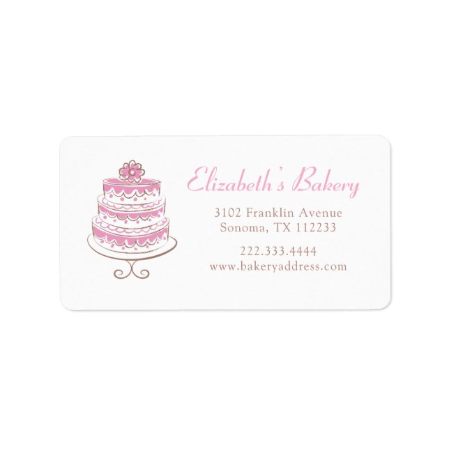 Cake Bakery Packaging Label (Front)
