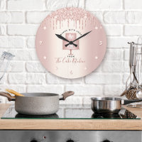 Cake Bakery Pastry Chef Rose Gold Glitter Drips