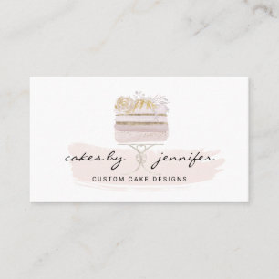 Cake Bakery Pastry Patisserie Glitter Business Card