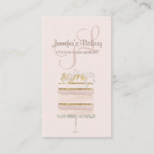 Cake Bakery Pastry Patisserie glitter pink Business Card