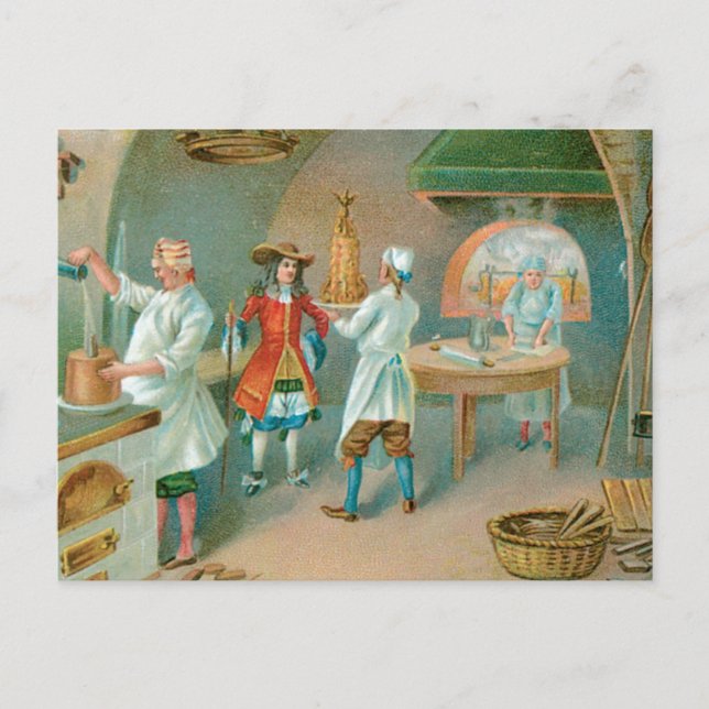 Cake Bakery Vintage Food Ad Art Postcard (Front)