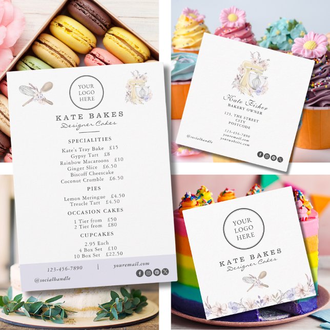 Cake Bakery Your Own Logo Cafe Menu Price List (Creator Uploaded)