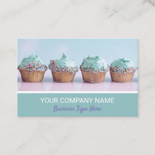 Cake Baking Cup Cakes Business Card