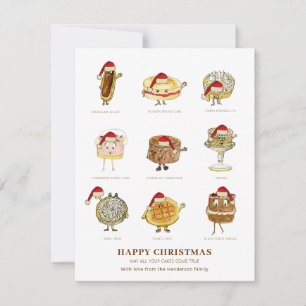 Cake baking cute Christmas illustration 