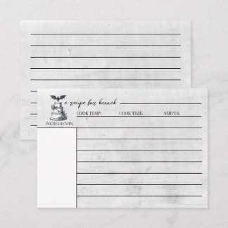Cake Bat Recipe Card