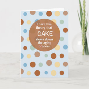 Cake Birthday Funny Aging Humour Polka Dot Card