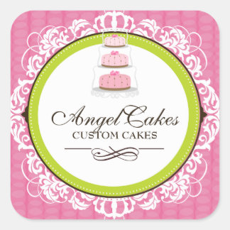 Cake Box Packaging Stickers
