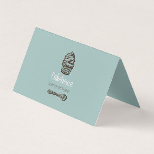 Cake Business Bakery Foldable Business Card