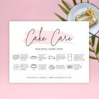 Cake Care Instructions Wedding Cake Guide Feminine