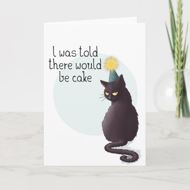 Cake Cat Birthday Card (Front)