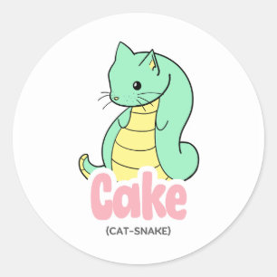 Cake (Cat + Snake) Cute Sticker