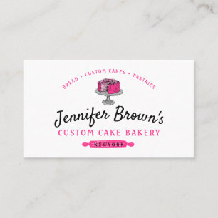 Cake Catering Bakery Pastry Chef Business Card