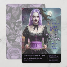 Cake & Chaos, Purple Goth Teen Girl Birthday