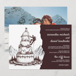 Cake Climbers Wedding Invitation