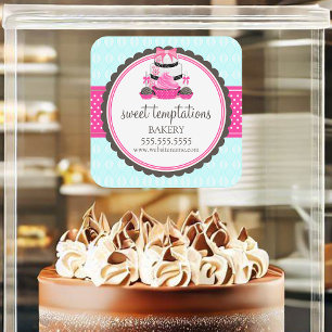 Cake Cupcake Cake Pops Bakery Packaging Classic Round Sticker