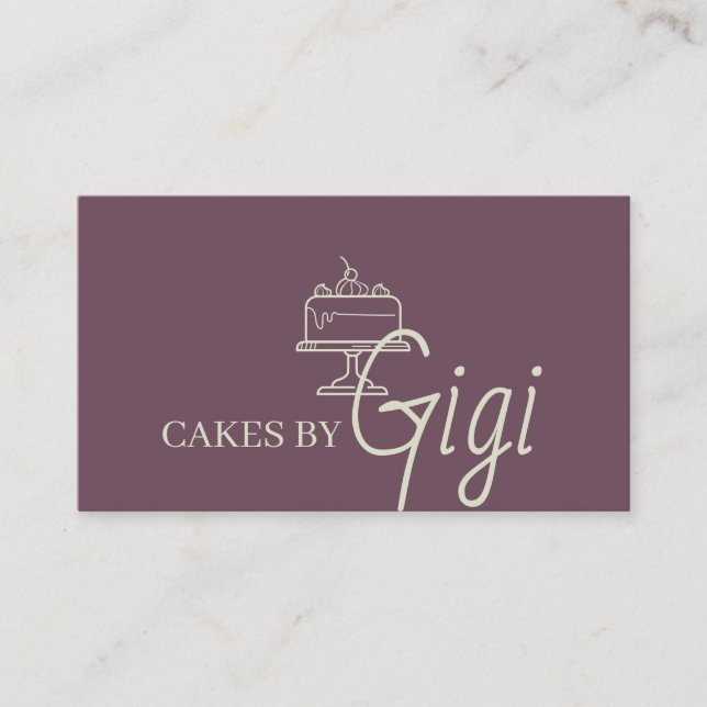 Cake Cupcakes Bakery   Business Card (Front)