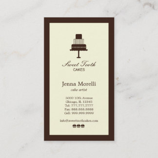 Cake & Cupcakes Bakery Business Card