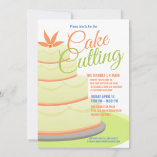 Cake Cutting Celebration   Company Event Invitation