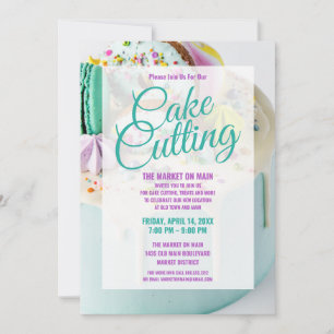 Cake Cutting Celebration Company Event Invitation