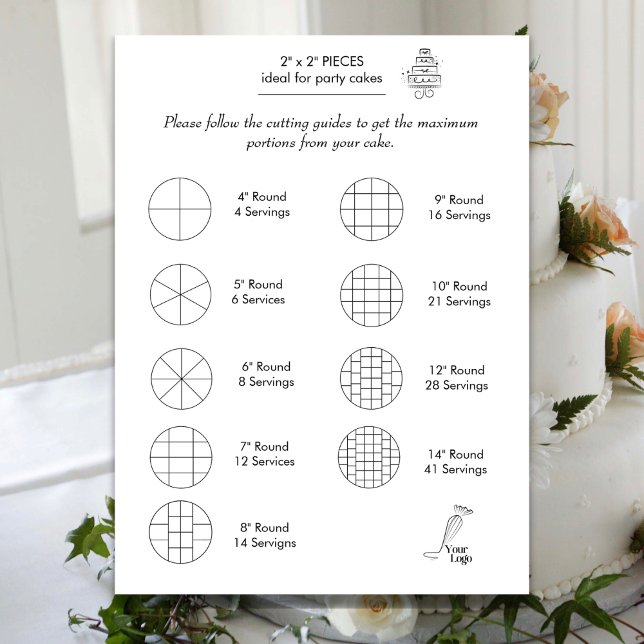 Cake Cutting Guide Round Wedding Simple (Cake Cutting Guide Round Wedding Simple)