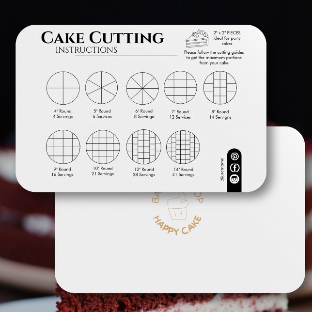 Cake Cutting Guide Round Wedding Simple Card (Cake Cutting Guide Round Wedding Simple Note Card)