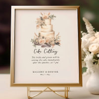 Cake Cutting Neutral Wedding Reception Information
