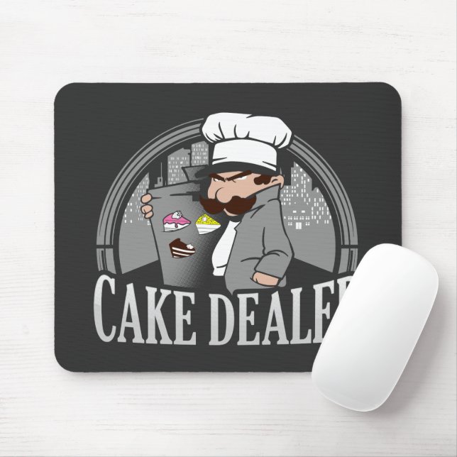 Cake Dealer Funny Bakery Owner Gag Mouse Mat (With Mouse)