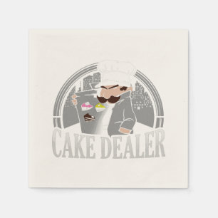 Cake Dealer Funny Bakery Owner Paper Napkin