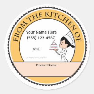 Cake Decor Personalised Baking Sale Labels