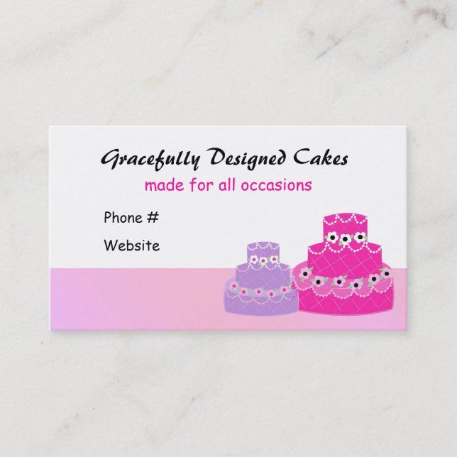 Cake Decorating Company Business Card (Front)