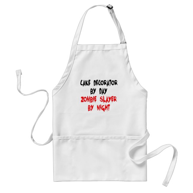 Cake Decorator Zombie Slayer Standard Apron (Front)
