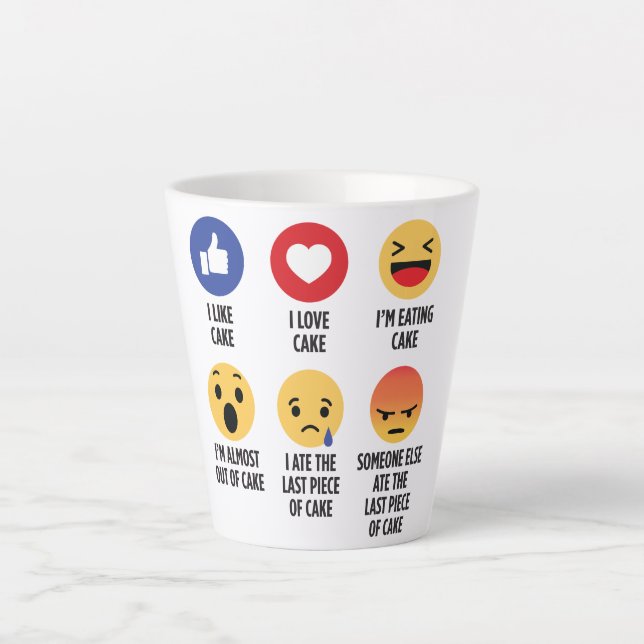 Cake Emojis Latte Mug (Front)