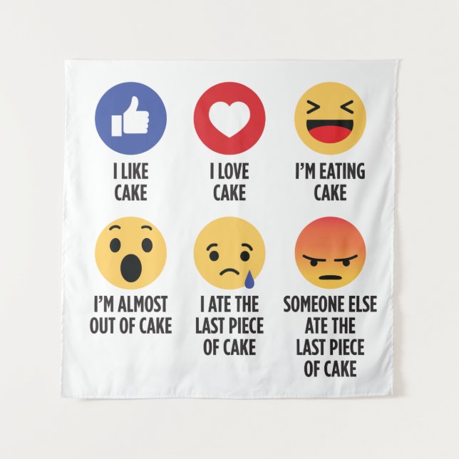 Cake Emojis Tapestry (Front)