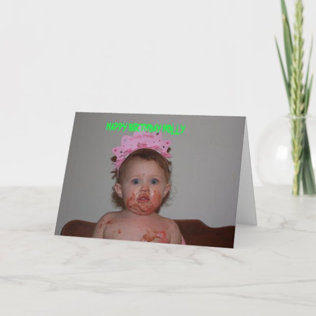 CAKE FACE BIRTHDAY Card (Front)