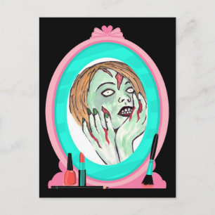 Cake Face Zombie Postcard
