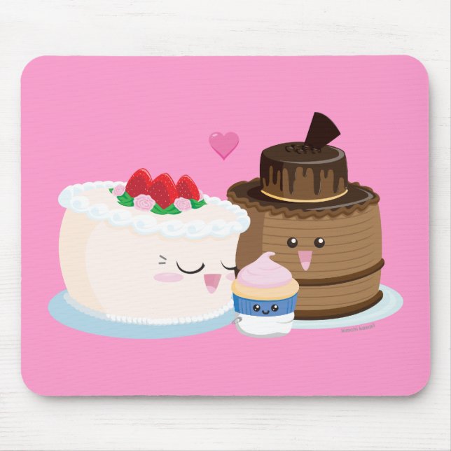 Cake Family Mouse Mat (Front)