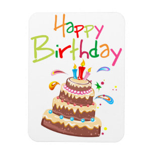 Cake Happy Birthday Magnet