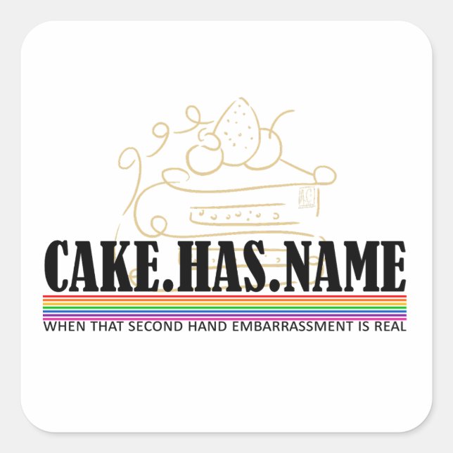 Cake Has Name 1 - AC Square Sticker (Front)