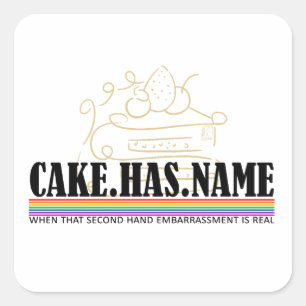 Cake Has Name 1 - AC Square Sticker