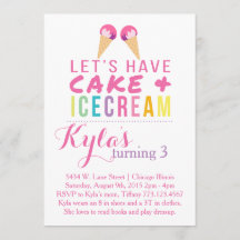 Cake & Ice Cream Invite