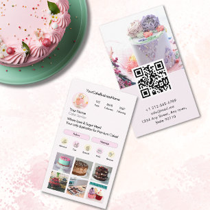 Cake Instagram Social Media Profile Photo Grid  Business Card