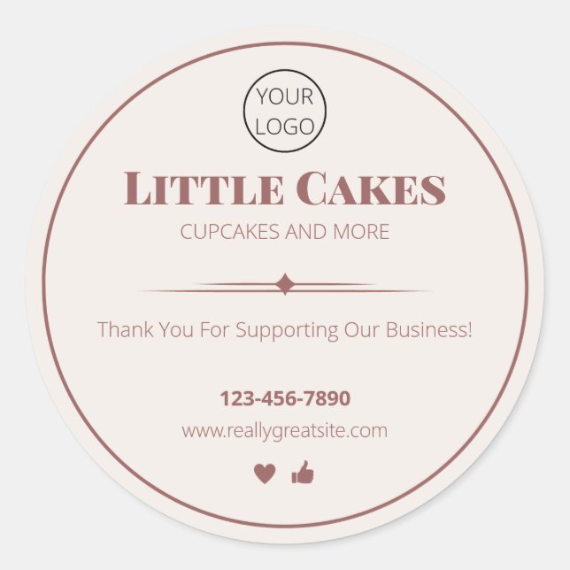 Cake Labels, Cookie Labels, Yoghurt Labels (Front)