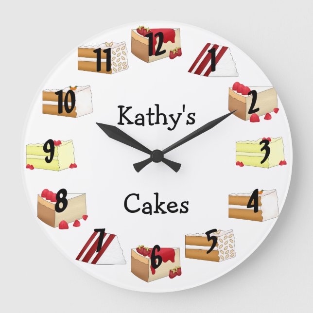 Cake Large Clock (Front)