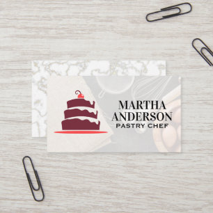 Cake Logo Baking Ingredients Business Card