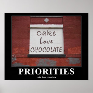 Cake Love Chocolate Graffiti Motivational 16x20 Poster