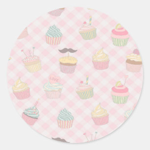 Cake Love Classic Round Sticker