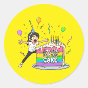Cake Lover – Cute Birthday Gift Classic Round Sticker