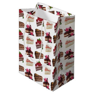 Cake Lovers Delicious Desserts Pattern Medium Gift Bag