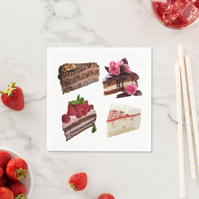 Cake Lovers Delicious Desserts Quirky Napkin (Insitu)