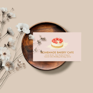 Cake Maker Cookies Wedding Bakery Minimal Business Card